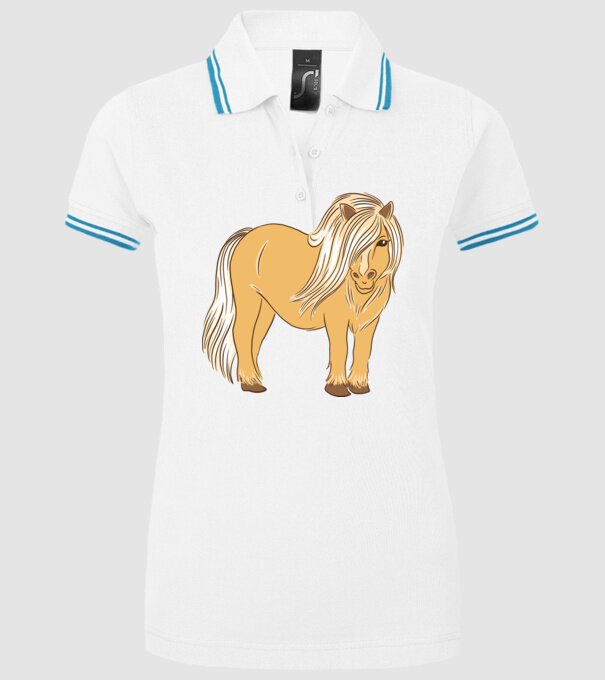 Ponei model alb pe tricou