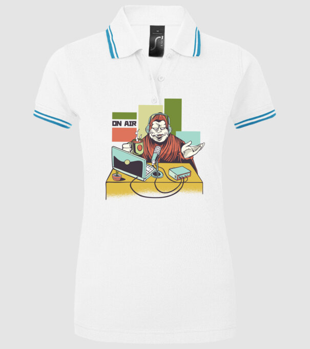 Yeti cu Radio model alb pe tricou