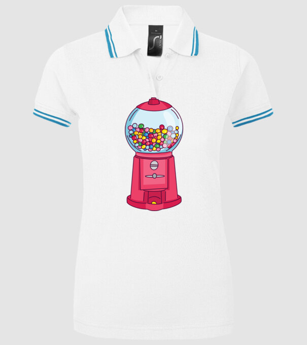 Automat Gumă de mestecat model alb pe tricou