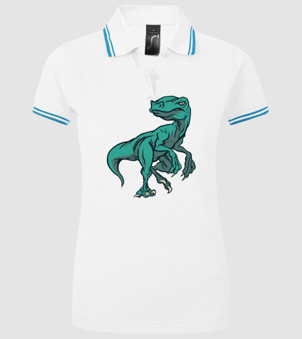 Dinozaur Raptor model alb pe tricou