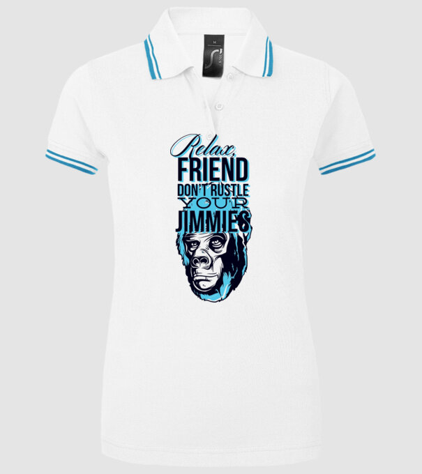 Relax Friend model alb pe tricou
