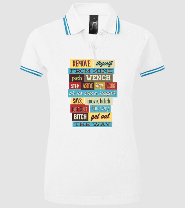 Remove thyself from mine path wench model alb pe tricou