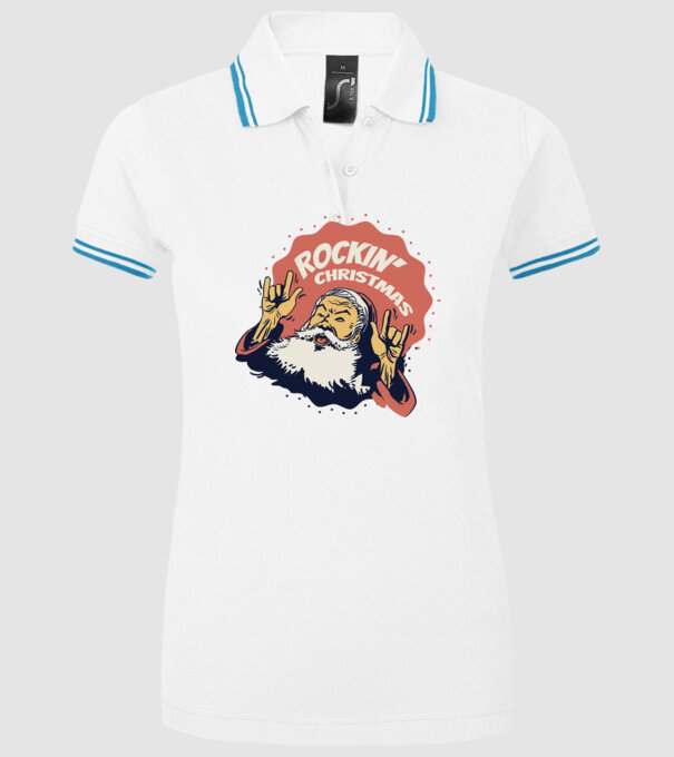 'Rockin'' Christmas Crăciun' model alb pe tricou