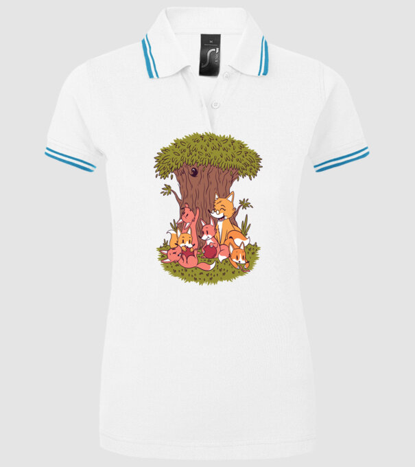 Familie Vulpe model alb pe tricou