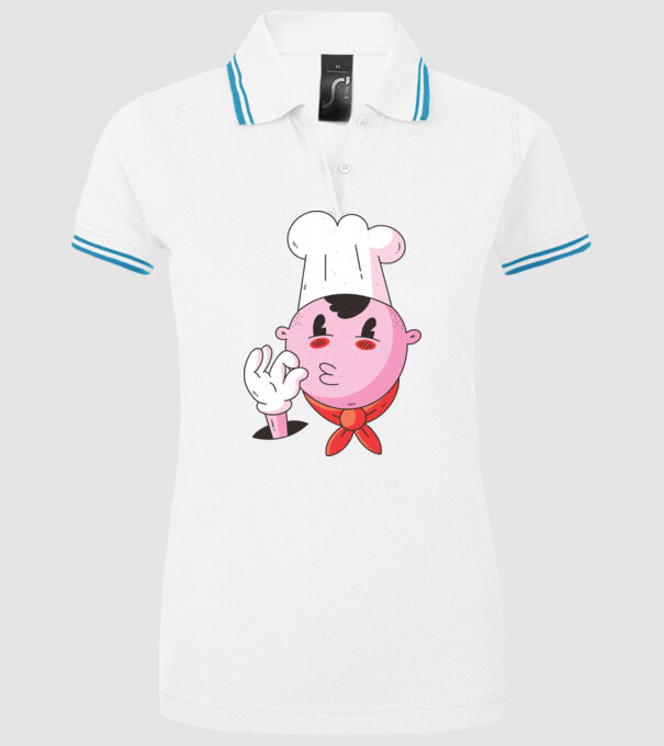 Degustare bucătar model alb pe tricou