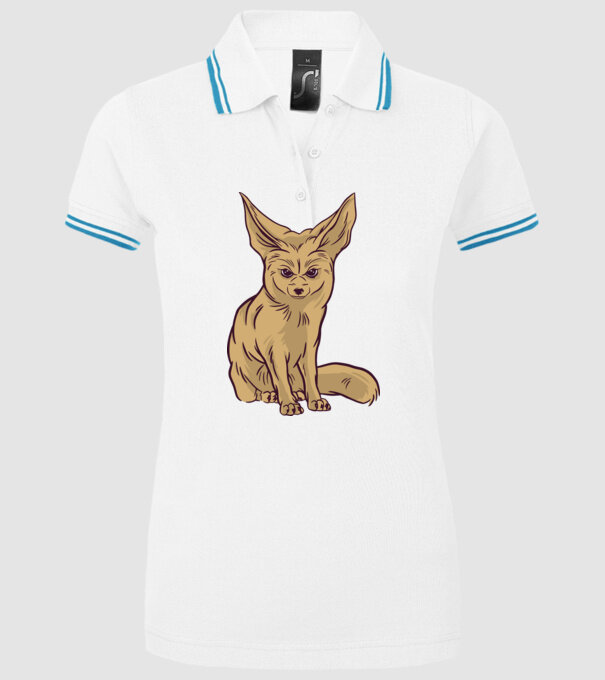 Vulpe de deșert model alb pe tricou