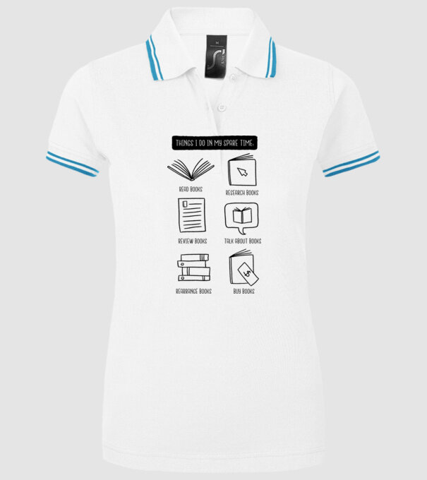 Program de timp liber - Citit model alb pe tricou