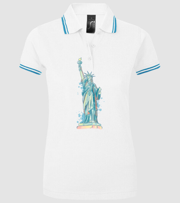 Statuia Libertății model alb pe tricou