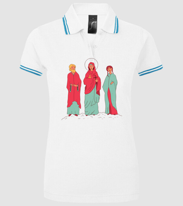 Sfinți model alb pe tricou