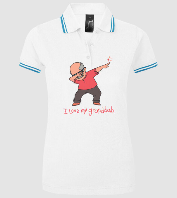 Îl iubesc pe bunicul meu model alb pe tricou