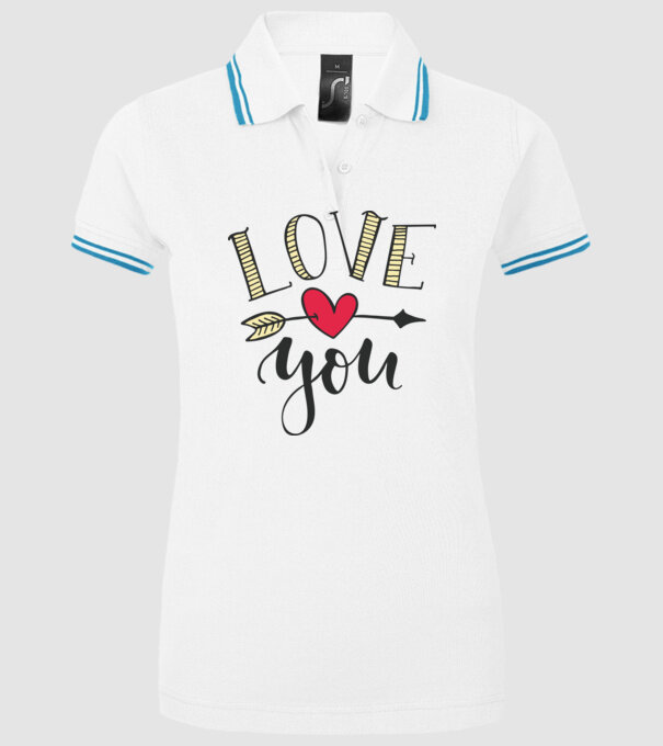 'Te iubesc tricou pentru Valentine''s Day' model alb pe tricou