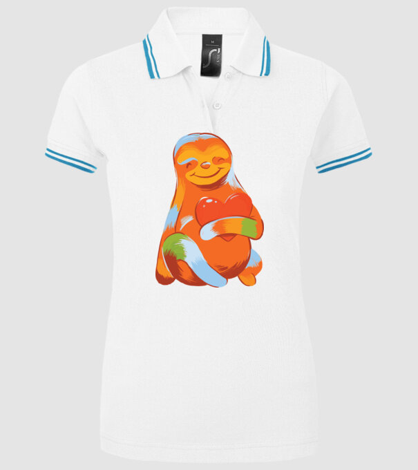 Leneș colorat model alb pe tricou