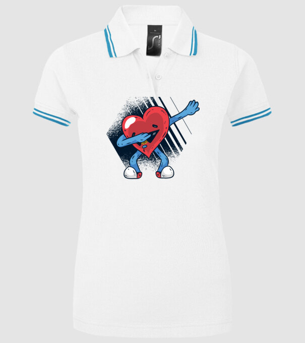 'Inimă DAB Floss Heart tricou amuzant pentru Valentine''s Day' model alb pe tricou