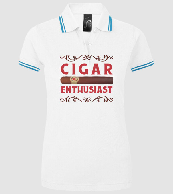 Pasionat de trabucuri model alb pe tricou