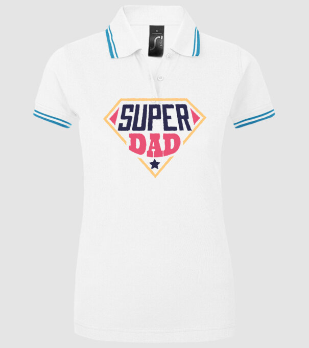 Super Tata model alb pe tricou
