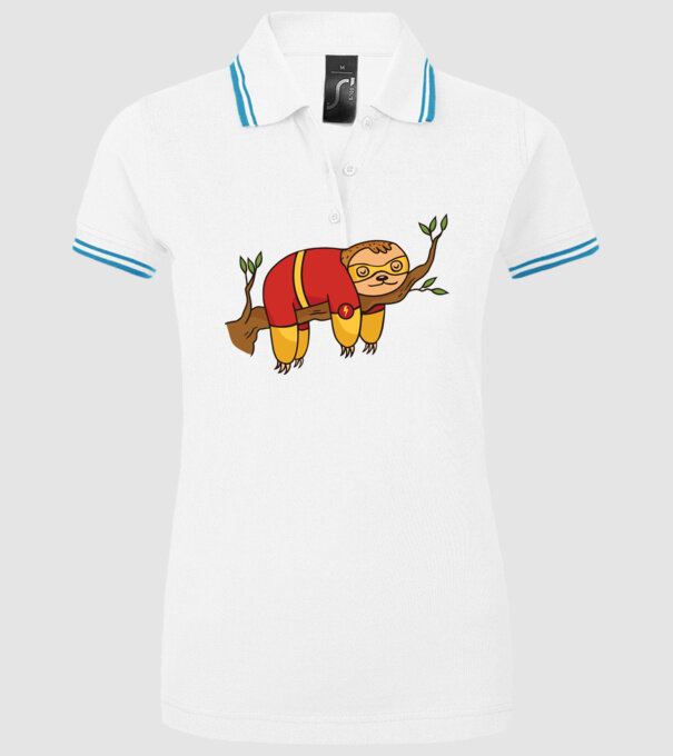 Leneș supererou model alb pe tricou