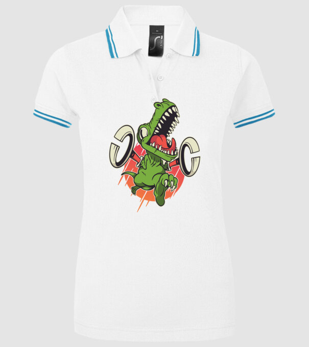 Dinozaur T-rex model alb pe tricou