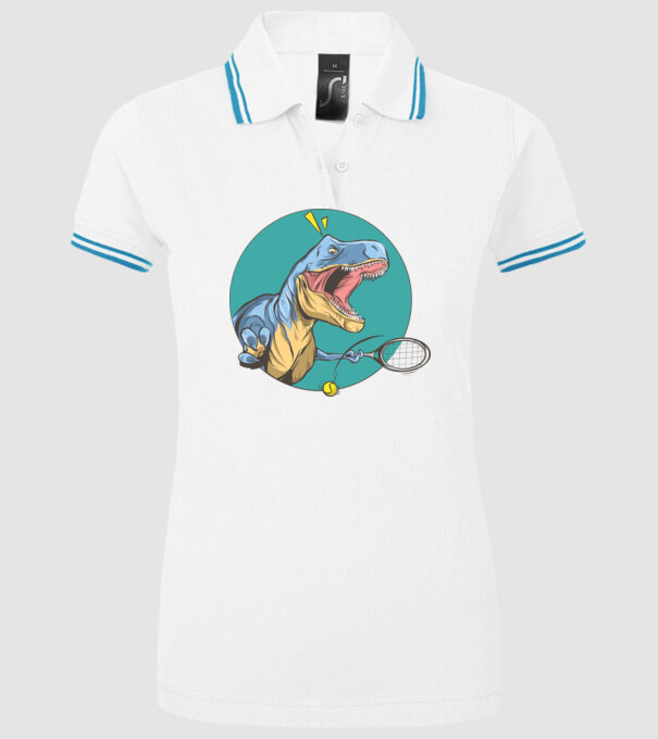 Dinozaur T-rex Tenis model alb pe tricou