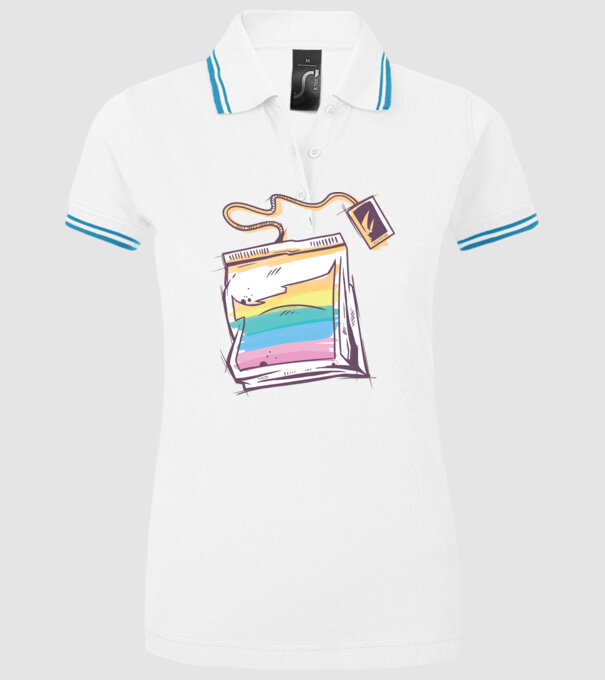 Filtru de ceai model alb pe tricou