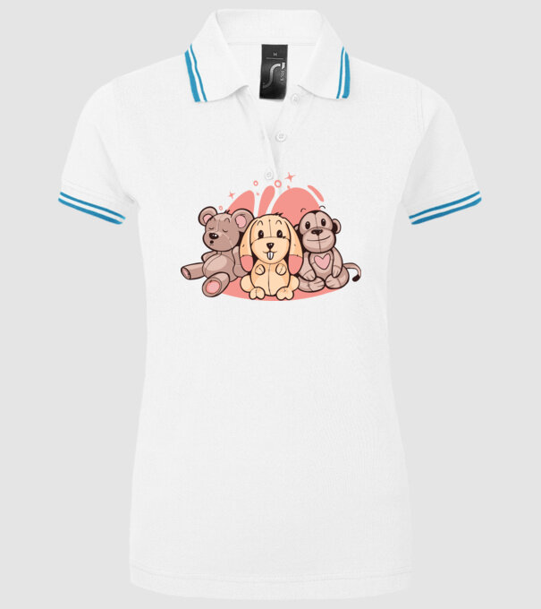 Animale Teddy model alb pe tricou