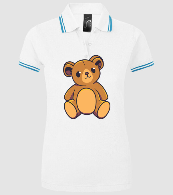 Ursuleț Teddy model alb pe tricou