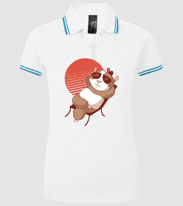 Porcușor de Guineea Relax model alb pe tricou