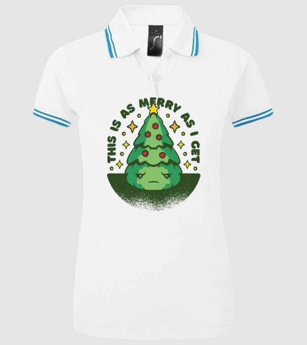 This is as merry as i get tricou Crăciun model alb pe tricou
