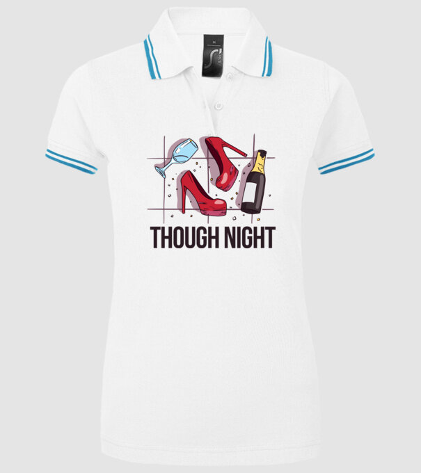 Though Night - seară grea model alb pe tricou