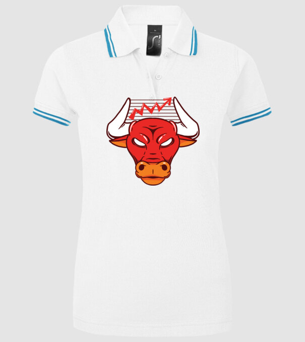 Bursa de Valori Taur model alb pe tricou