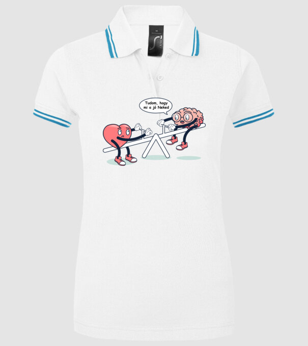 Știu ce este bine pentru tine - Creier vs Inimă model alb pe tricou