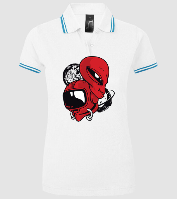 OZN Astronaut model alb pe tricou