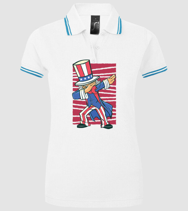 Uncle Sam DAB model alb pe tricou