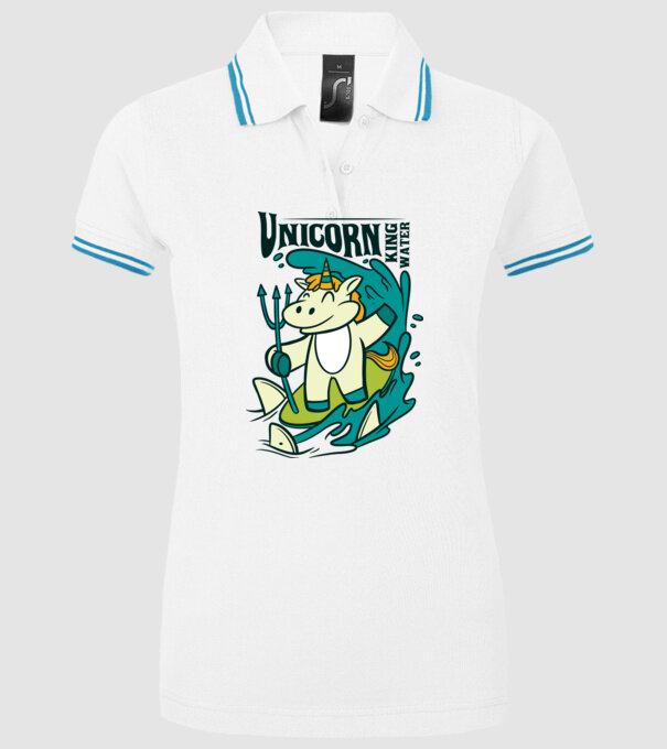 Unicorn regele apelor model alb pe tricou