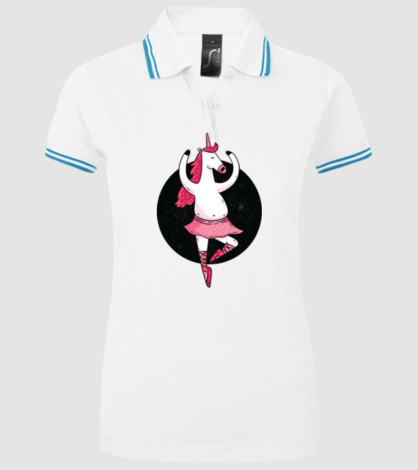 Unicorn Balet model alb pe tricou