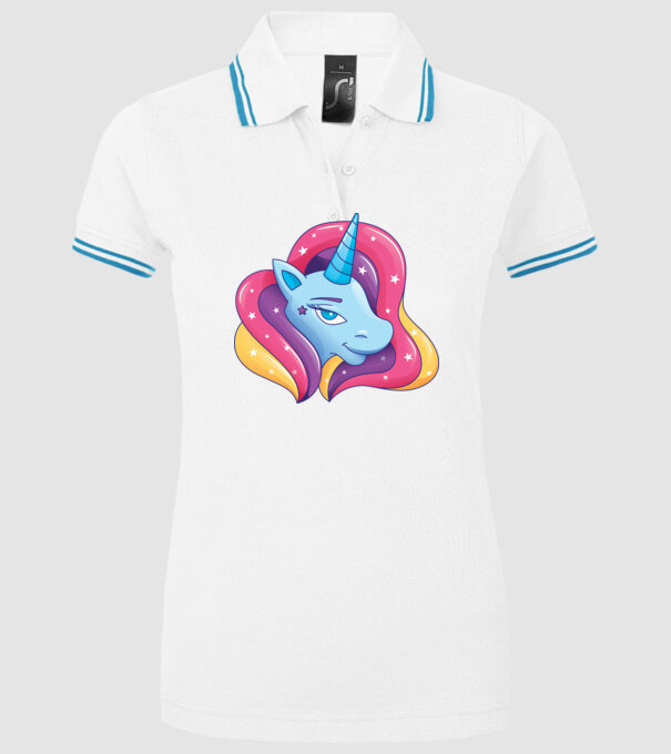 Cap de unicorn model alb pe tricou