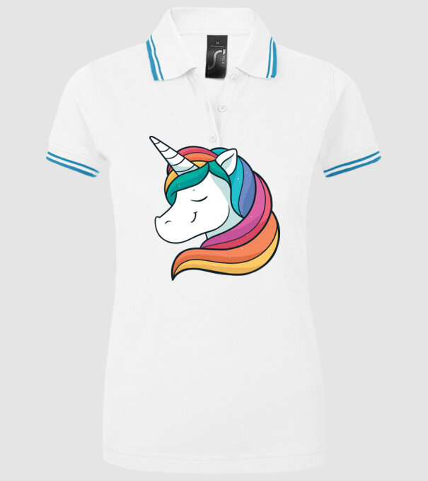 Cap de unicorn model alb pe tricou