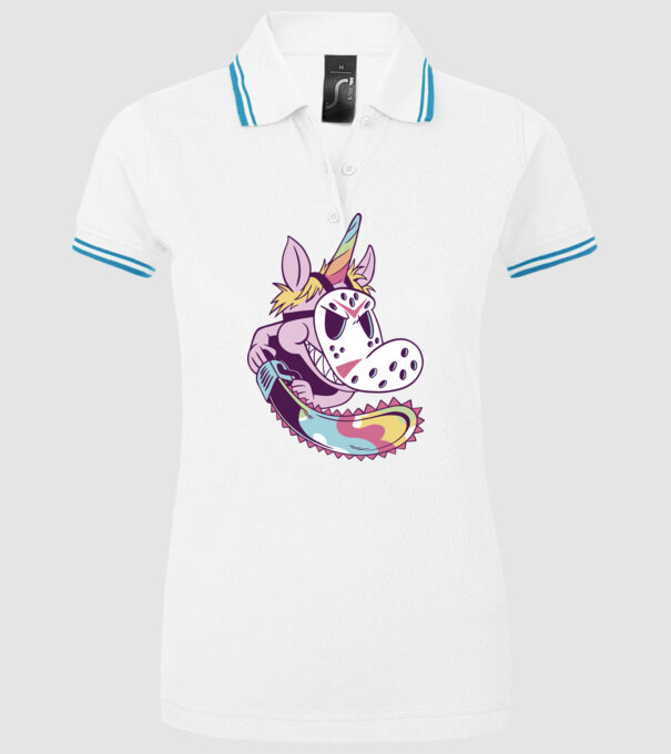 Unicorn Mască Jason Halloween model alb pe tricou
