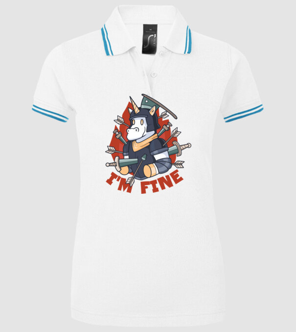 Cavaler Unicorn model alb pe tricou