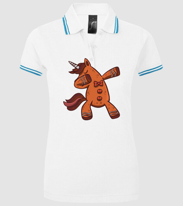 Unicorn turtă dulce DAB model alb pe tricou