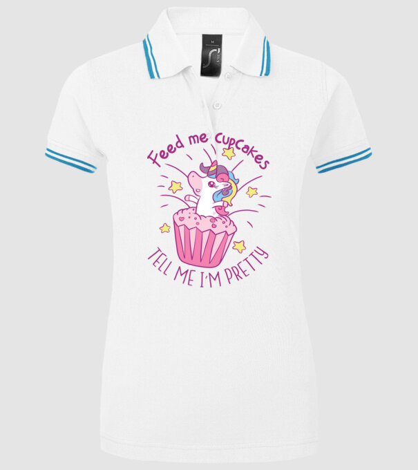 Unicorn Muffin model alb pe tricou