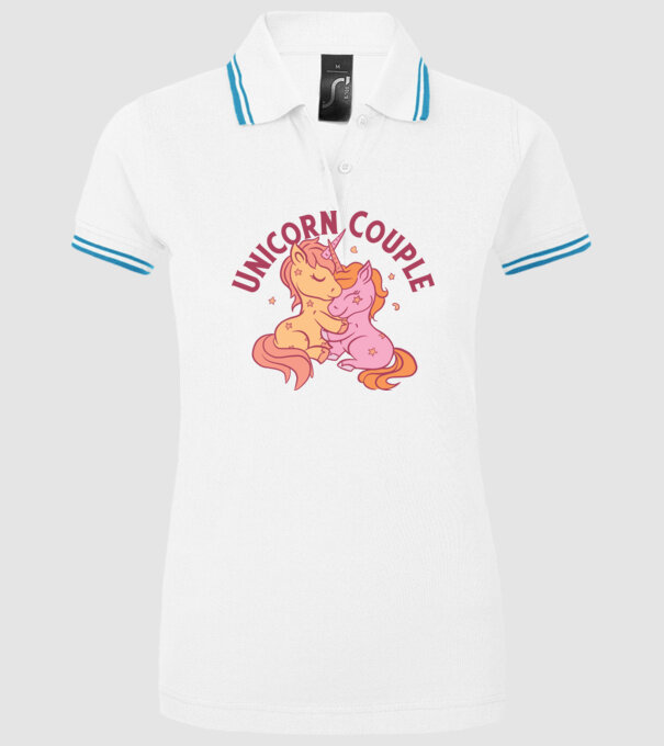 Pereche Unicorn model alb pe tricou