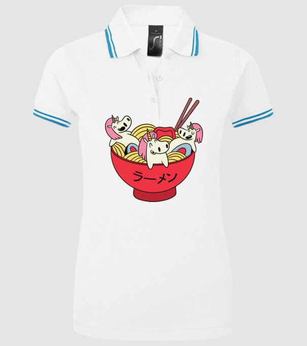 Unicorn Ramen model alb pe tricou