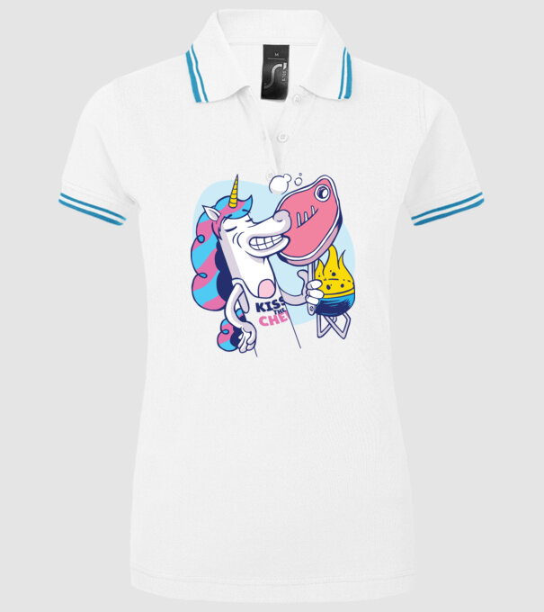 Unicorn Steak BBQ model alb pe tricou