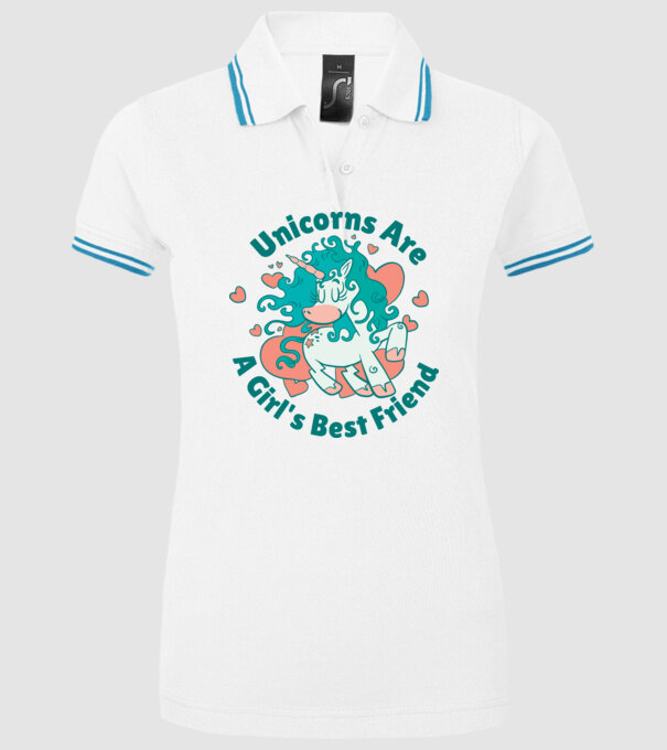 Unicornii sunt cei mai buni prieteni ai fetelor model alb pe tricou