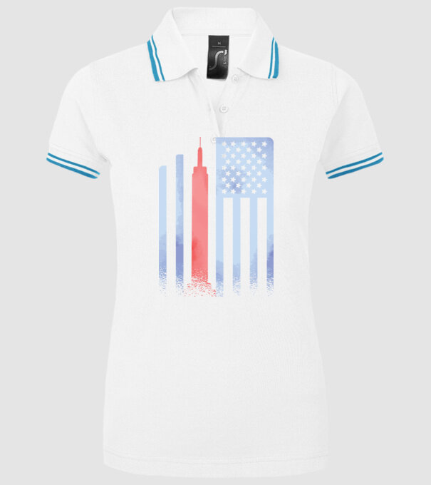 Usa Empire State Building model alb pe tricou