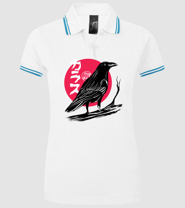 Cioară model alb pe tricou