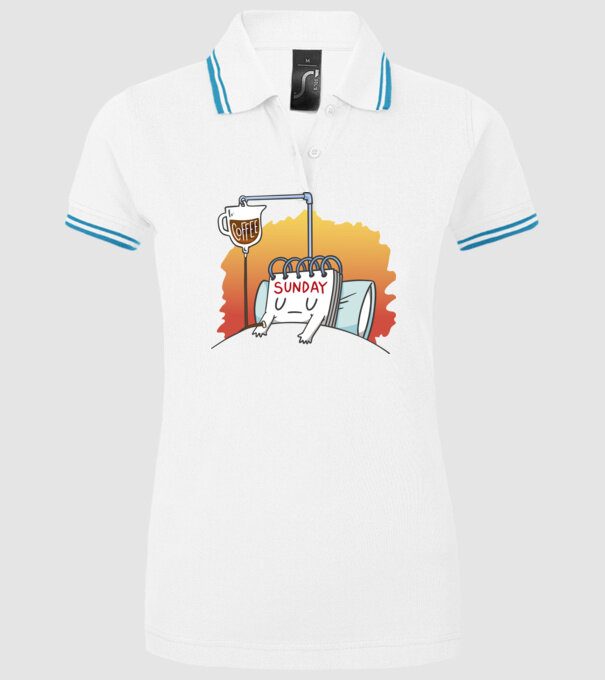 Oboseala de duminică model alb pe tricou