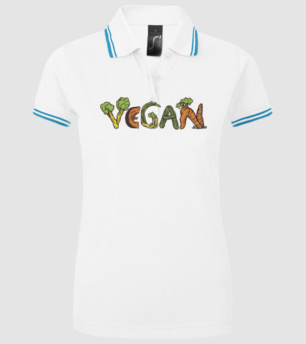 Inscripție legume vegan model alb pe tricou