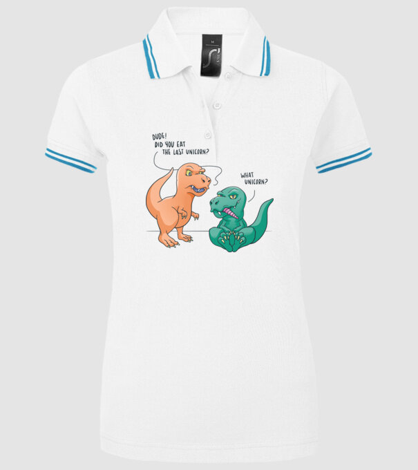 Tricou cu Dinozaur amuzant model alb pe tricou