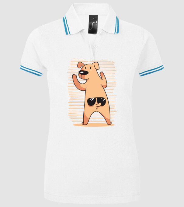Tricou cu Câine amuzant model alb pe tricou